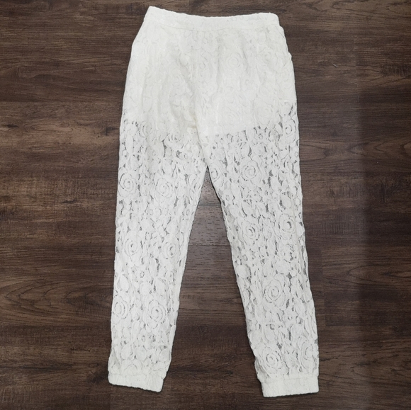 3/15 SALE NWT Women's White Lace Pants - Picture 3 of 6